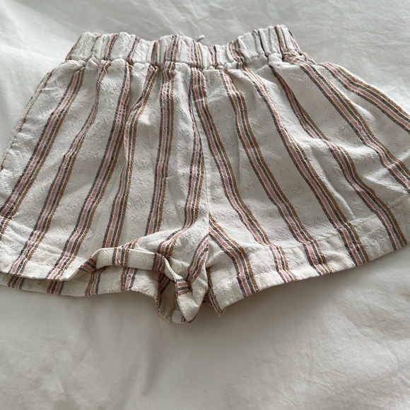 Zara Girls striped Linen Shorts, size 6 - Picture 3 of 3